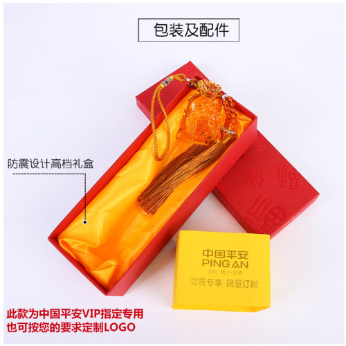 Factory direct sales glazed crystal car pendants, creative lucky bags, car trailers, car accessories, insurance company gifts, wholesale