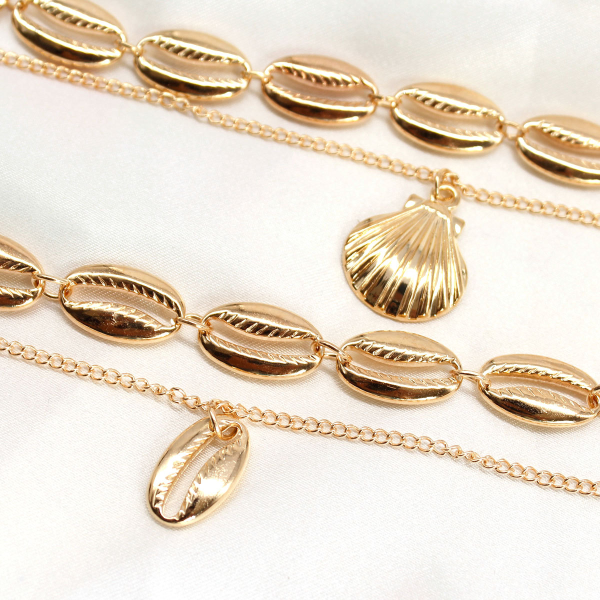 Streetwear Shell Alloy Wholesale Layered Necklaces display picture 3