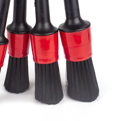 Car center console details, air vent details, wheel rim details, engine details, interior gap details, five-piece set, car wash brush