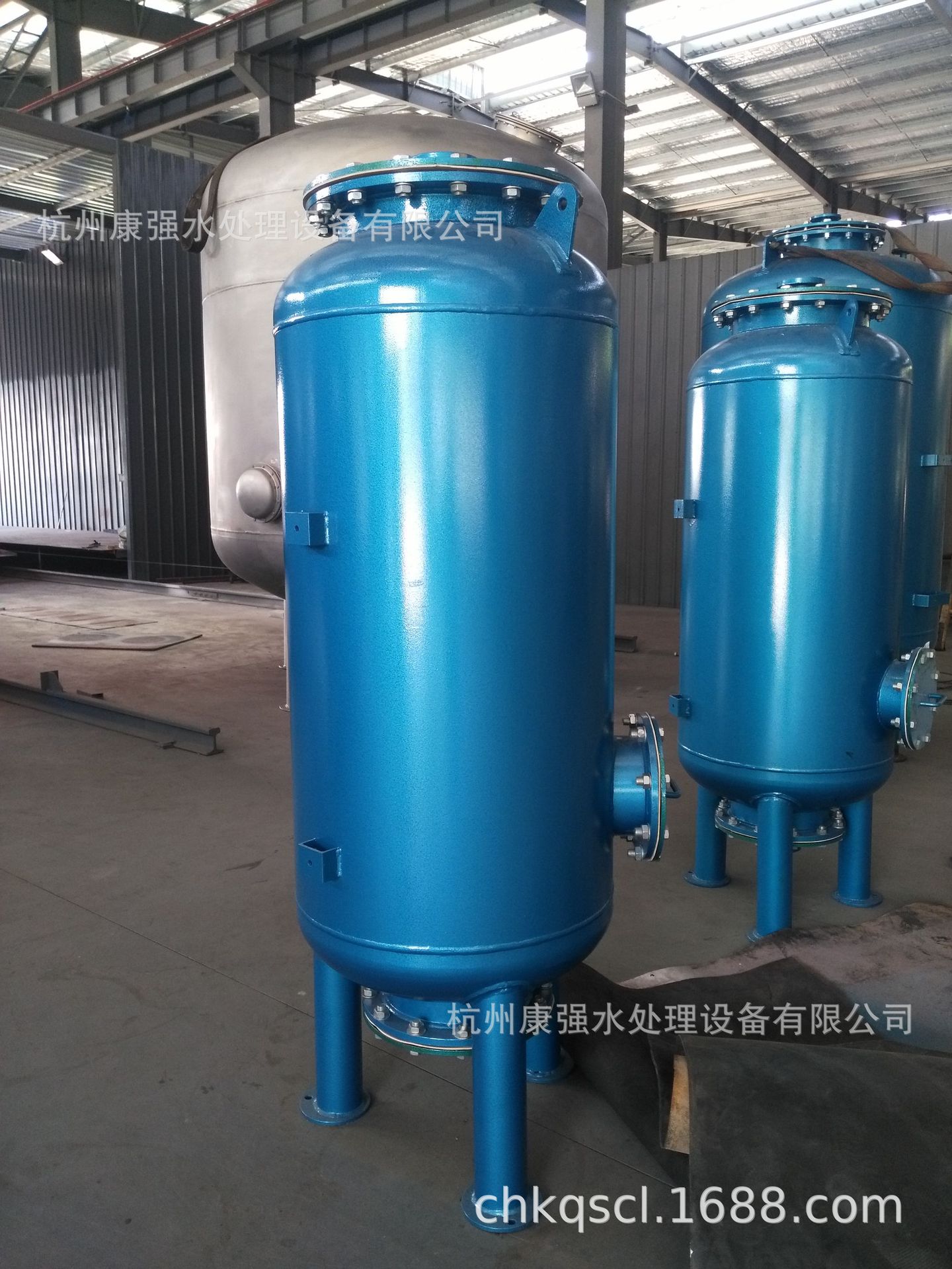 康强牌 直径500活性炭过滤器罐体 机械过滤器 配U-PVC管路