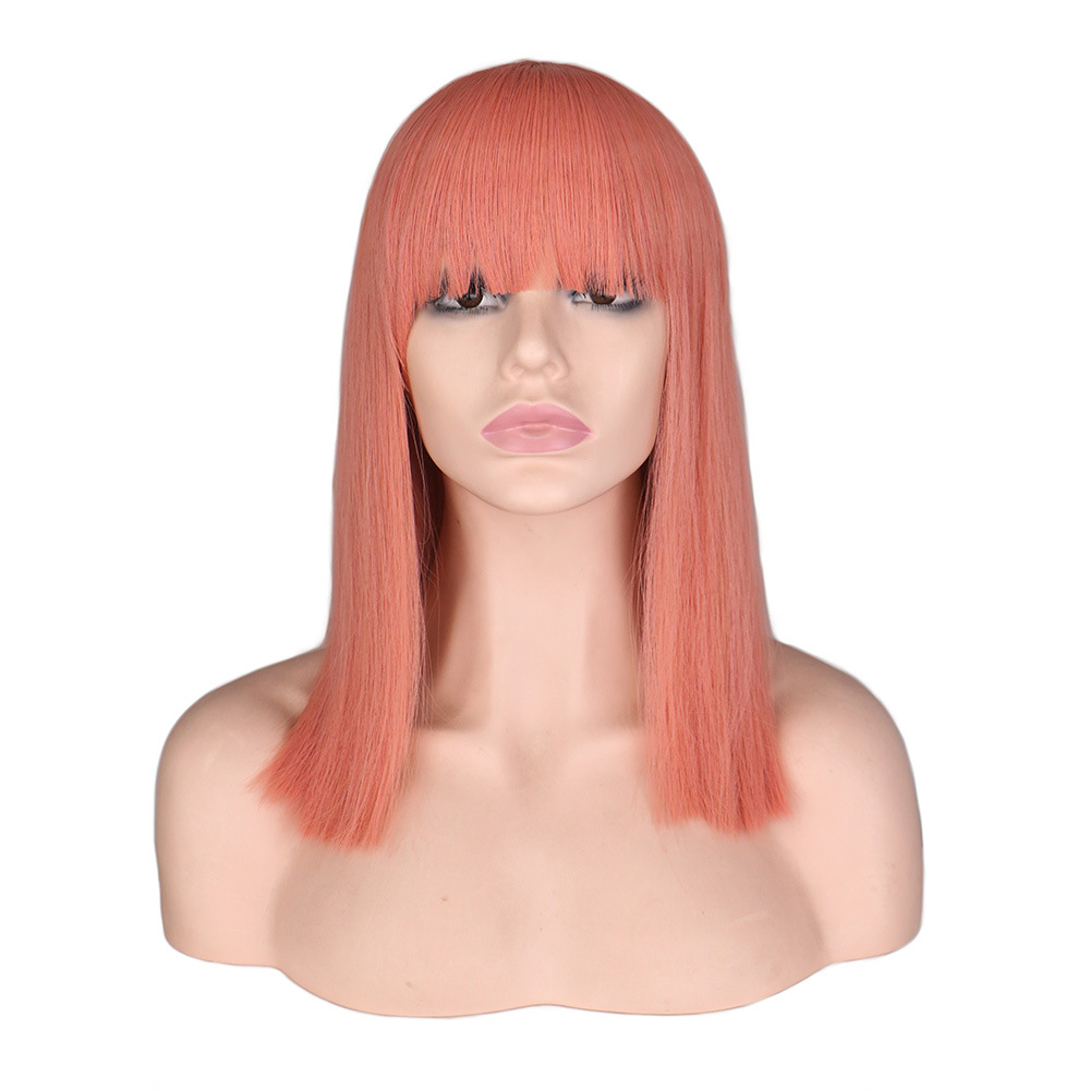 Fashion Short Wavy Head Shoulder-to-shoulder Hair Gradient Color Wig display picture 38