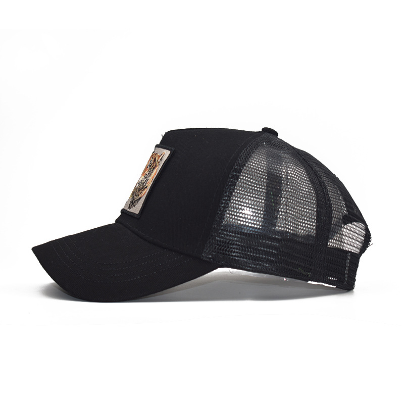Popular Amazon bordado animal de algodón de malla gorra de béisbol de las mujeres de los hombres de deportes al aire libre gorra enarbolada