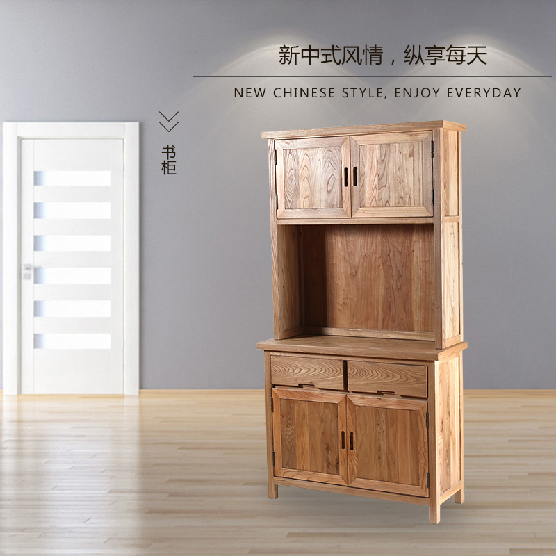 Simplicity Northern Europe style solid wood Sideboard Old Elm Side cabinet Display cabinet Beijing furniture Manufactor Direct selling wholesale