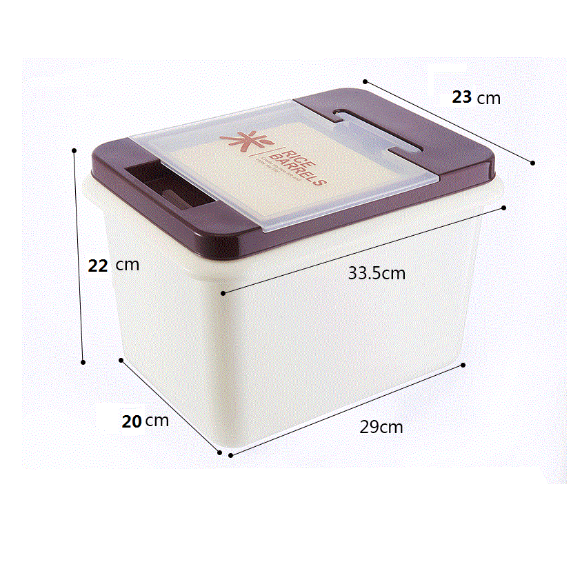 翻蓋家用儲米箱日式密封米缸10kg防潮塑料米桶 （不帶杯子） 粉色