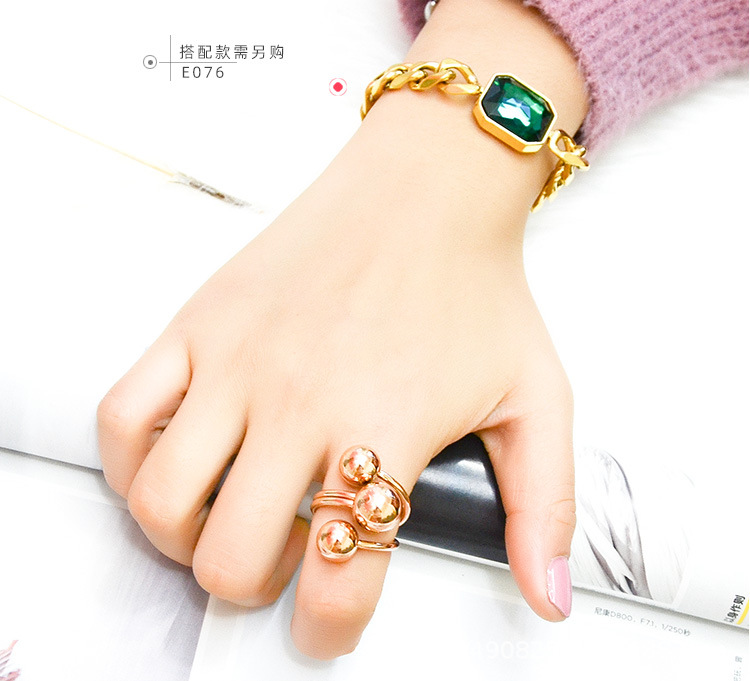 15g Weight No Inlaid Inlay Material Birthday Occasion Titanium Steel Material Geometric Pattern Women'S Gender Plating Design Fashion Style Gold, Silver Color Steel Ball Double Adjustable Ring Pentagram Lucky Ring 3