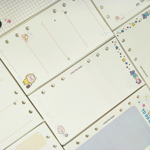 Loose-leaf notepad A6 standard 6-hole loose-leaf notebook inner core notebook replacement core color replacement inner pages
