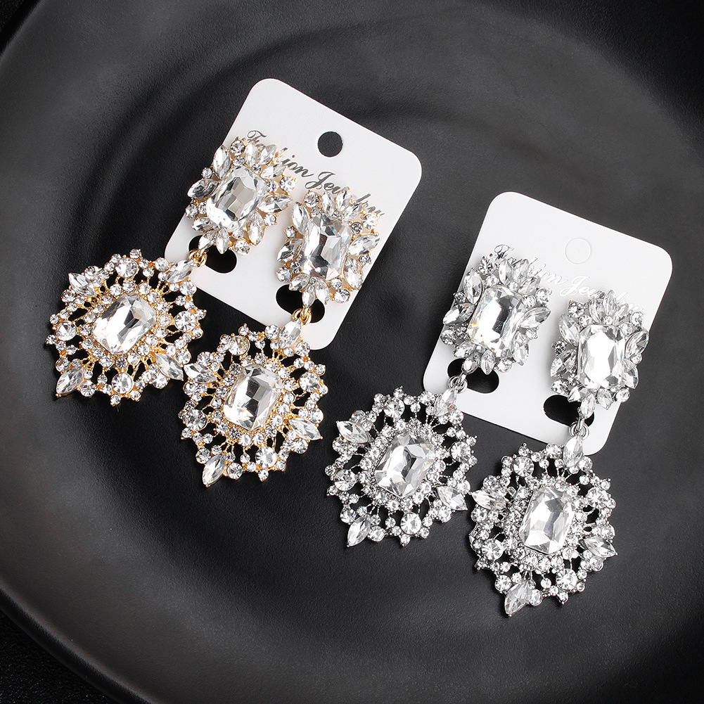 Europe And America Creative Exaggerated Earrings  Popular Alloy Jeweled Earrings Ins Style Earrings Factory Direct Sales Earrings display picture 9