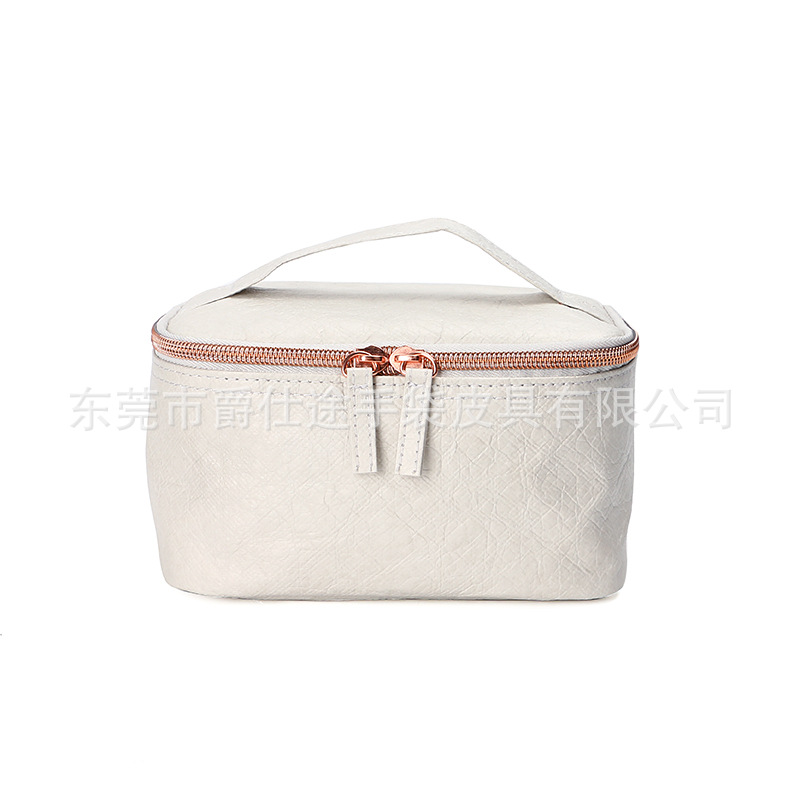 创意简约环保tyvek手提化妆包 防水腹膜杜邦纸洗漱包 厂家定制