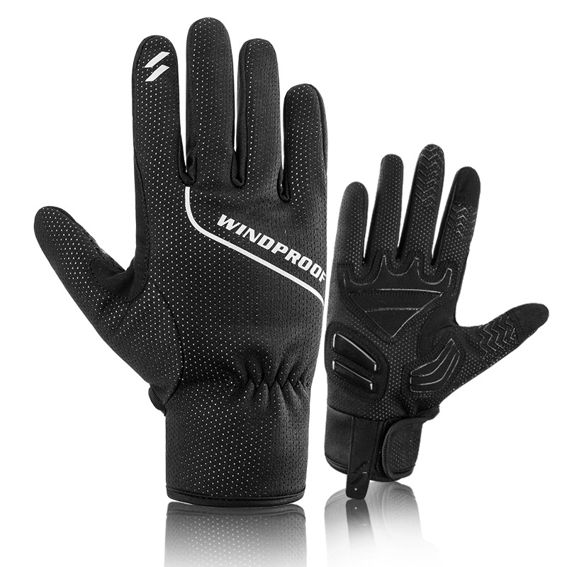 工厂直销防滑自行车骑行减震止滑手套男 全指触屏户外运动手套女