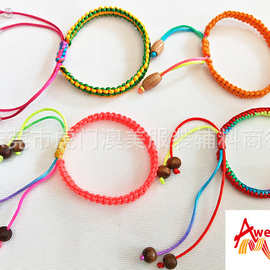 手工编织手腕绳潮流手环装饰带中国结绳饰品手链钥匙绳涤纶材质
