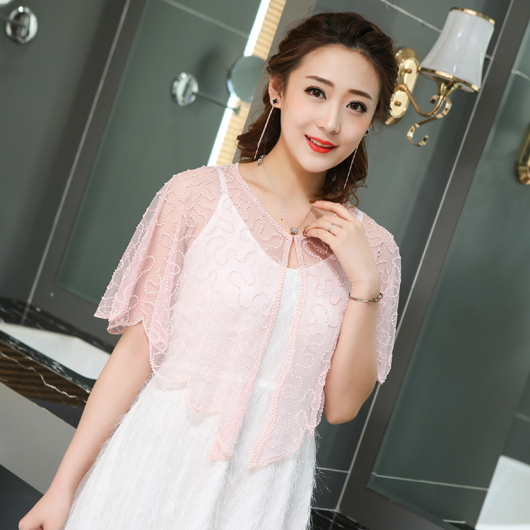 braces skirt Cardigan Thin section Lace Sequins have cash less than that is registered in the accounts Air-conditioned shirt summer Shawl