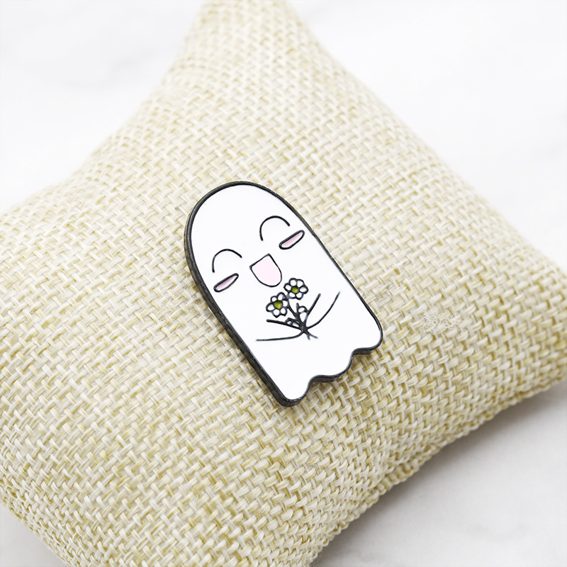 Cartoon Brooch Cute Ghost Ice Cream Brooch Set display picture 9