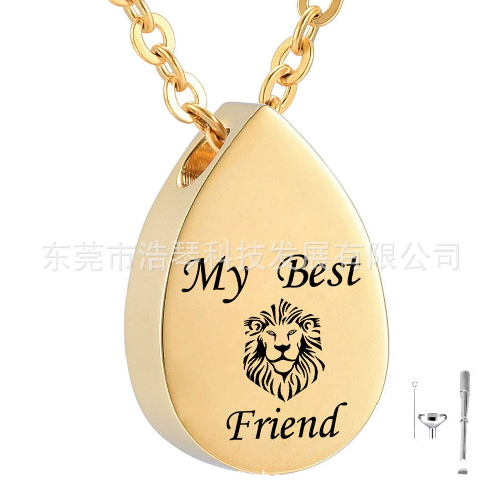 Титановое стальное ожерелье в форме капли из нержавеющей стали Пепел кулон домашнее животное сувенир кремация ювелирные изделия Аксессуары для флаконов духов