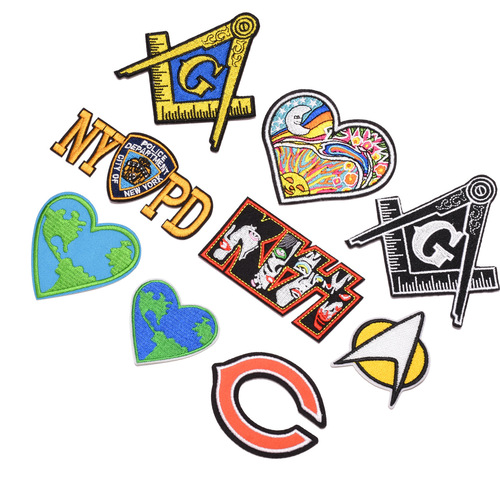 英伦风徽章布贴补丁贴布衣服裤子羽绒装饰贴牛仔刺绣简约徽章贴