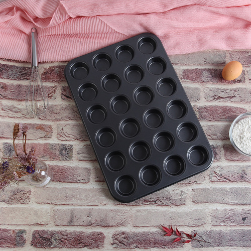 Factory direct sales mini 24-piece non-stick cake mold mini pudding baking pan muffin cup baking mold wholesale