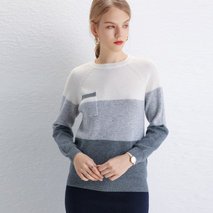 2019 new sweater women’s 100 pure wool bottoming sweater solid color round neck sweater long sleeve cashmere sweater wom