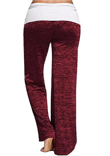 Ebay Amazon Wish Bestseller European and American Splicing Yoga Quick-Drying Sports Pants Outdoor Casual Wide Leg Pants