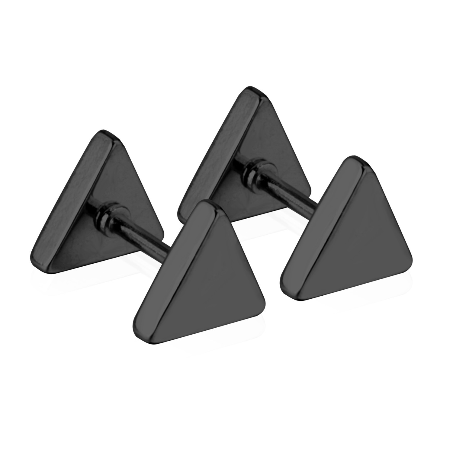Style Simple Triangle Acier Inoxydable Placage Boucles D'oreilles 1 Paire display picture 6