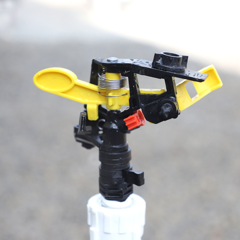 4 puntos de plástico amarillo rociador rociador rociador ángulo controlable jardinería césped rociador enfriamiento no incluido impuestos