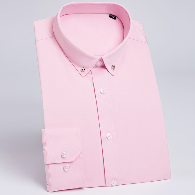 Summer men’s shirt with diamond non iron elastic fabric Korean slim shirt