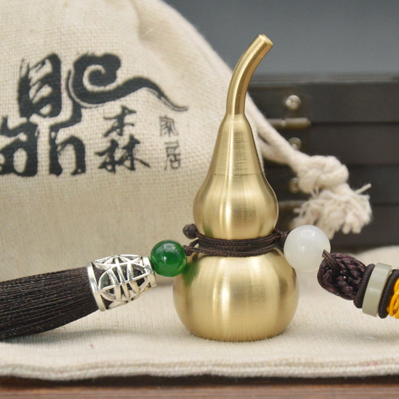 超精工铜葫芦挂件家居创意开口葫芦开盖车挂装饰摆件