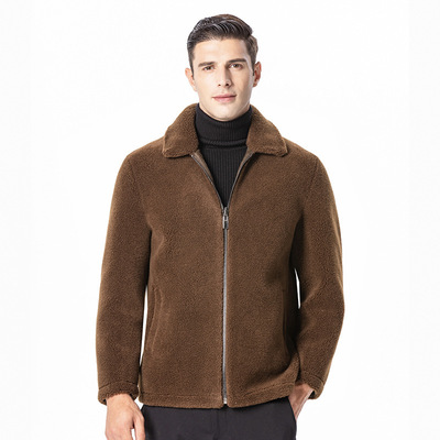 KKKNOW 跨境热销男装 时尚夹克男秋冬款韩版潮绒加厚加绒外套男装