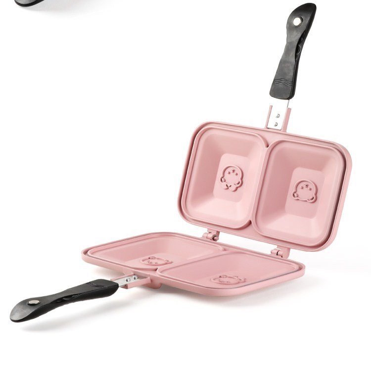 韩国didinika可爱小熊双面煎锅不粘锅面包早餐锅烤盘煎锅宝宝辅食|ms