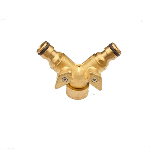 All-copper one-way two-way ball valve diverter nipple connector washing machine faucet connector three-way valve hardware