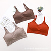 Vest, top with cups, bra top, sports underwear, Japanese and Korean, with little bears, beautiful back