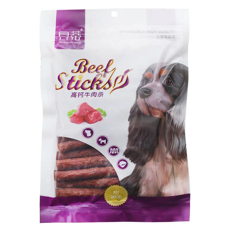 Pet snack barras de carne de res 500g para perros palillos de dientes limpiadores de dientes calcio dientes para perros snack al por mayor