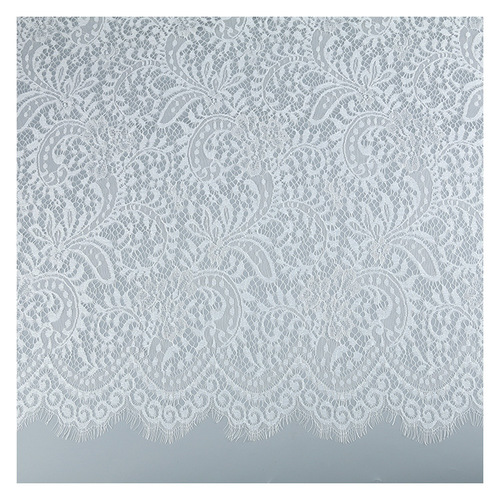 150cm non-elastic eyelash lace fabric nylon lace pressed yarn lace barcode eyelash curtain clothing lace