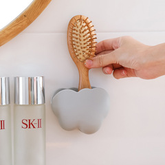 正惠掛壁式免打孔遙控器收納盒創意雲朵粘貼式整理盒