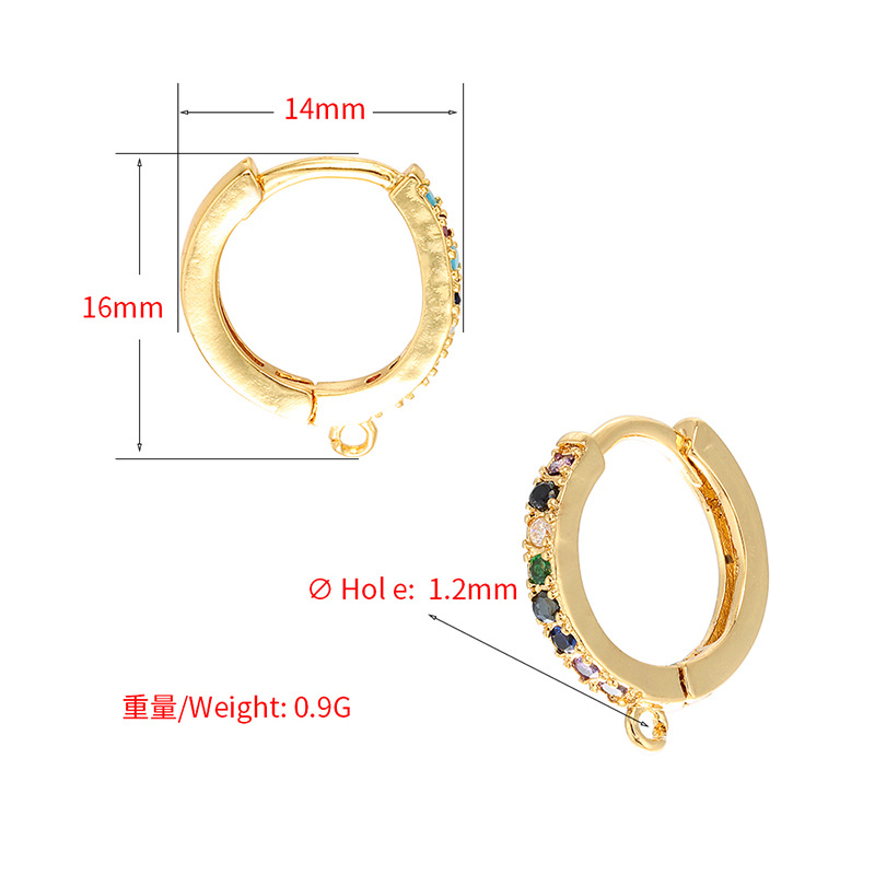 Wholesale Color Micro-inlaid Zircon Copper Ear Clip Nihaojewelry display picture 3