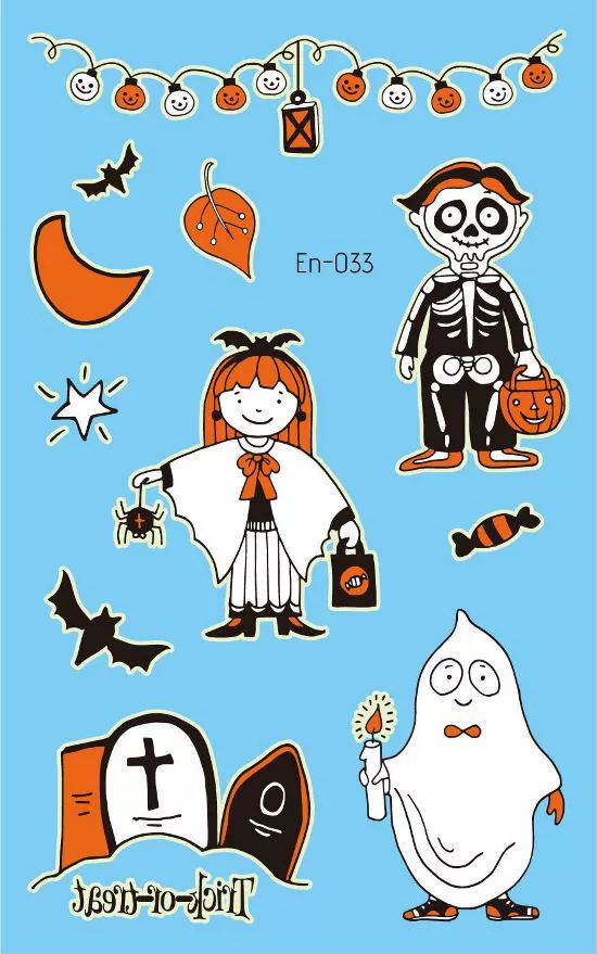 Children's ecological tattoo stickers, Amazon, halloween