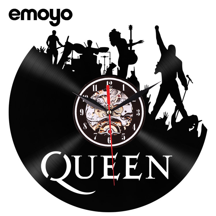 De estilo europeo creativo LED vinilo Reloj de pared Retro moda reina dormitorio decorativo Pared de cuarzo simple reloj