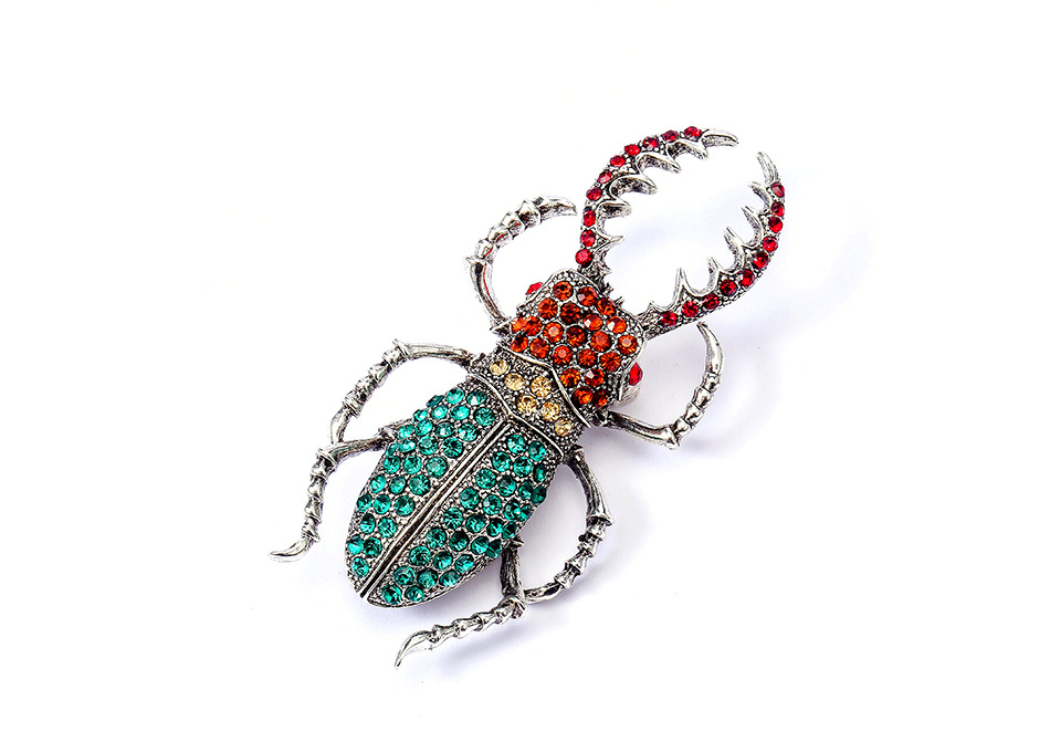 34g Weight Casual Pin Insect Alloy Plating Inlay Rhinestones Unisex Brooches