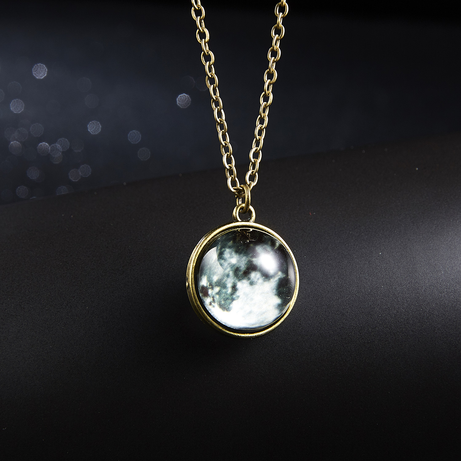 Plating Design Vintage Style Constellation Alloy Glass Plating Unisex Pendant Necklace