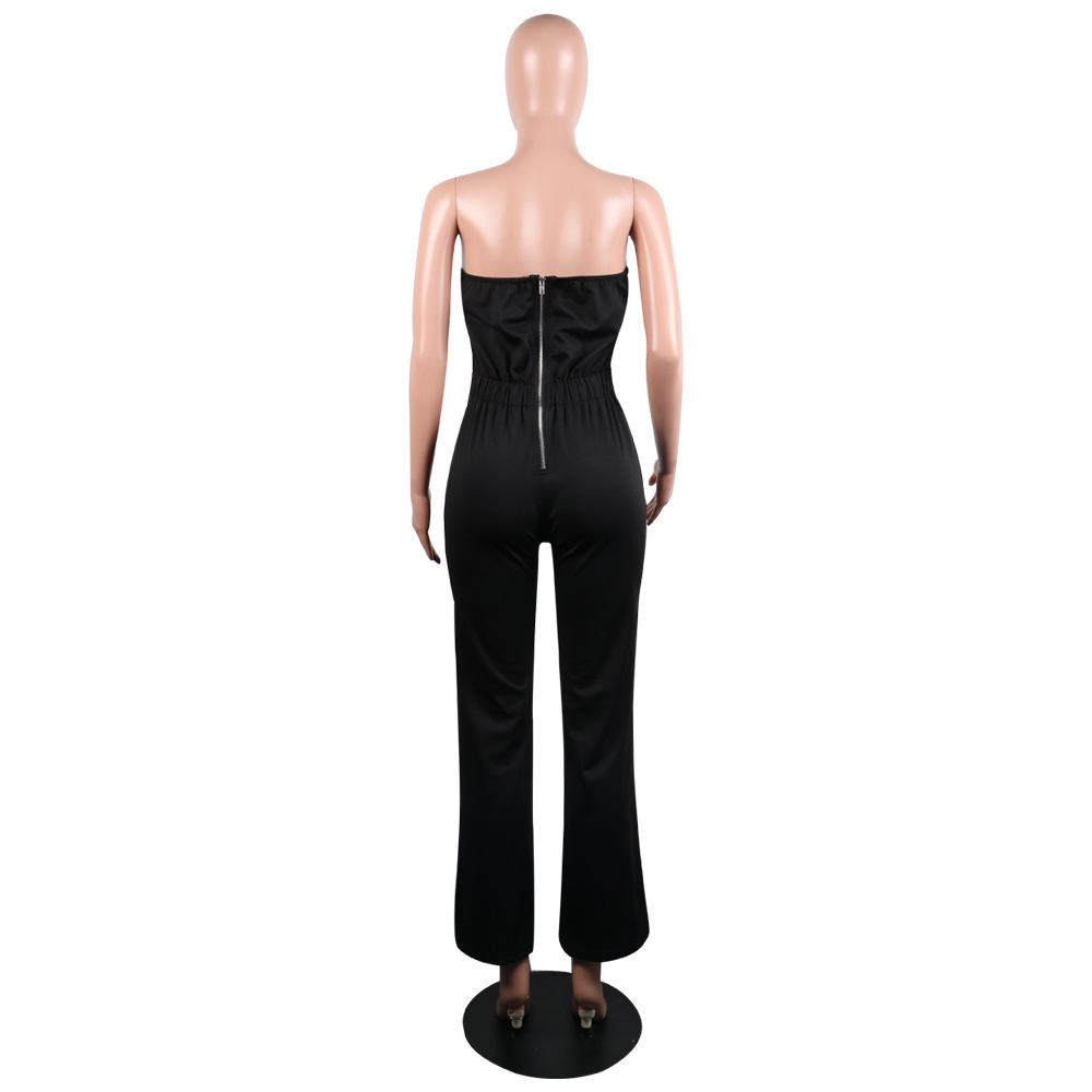 Boutique Sexy Solid Color Lace Jumpsuit
