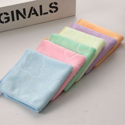 批發兒童超細纖維方巾30*30幼兒園柔軟吸水小毛巾洗臉擦手巾定制
