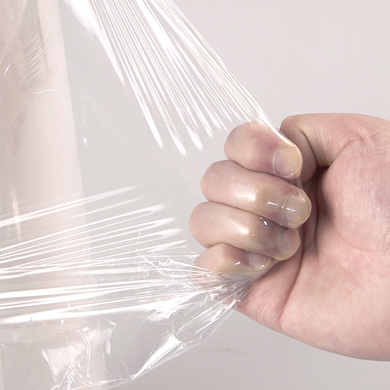 Película estirable industrial de PE ancho 50cm película de plástico película estirable transparente embalaje fresco embalaje rollo grande al por mayor