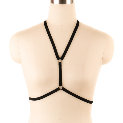 欧美夜店街拍性感女士利用身体衣饰链外贸时尚流行线束文胸绑带