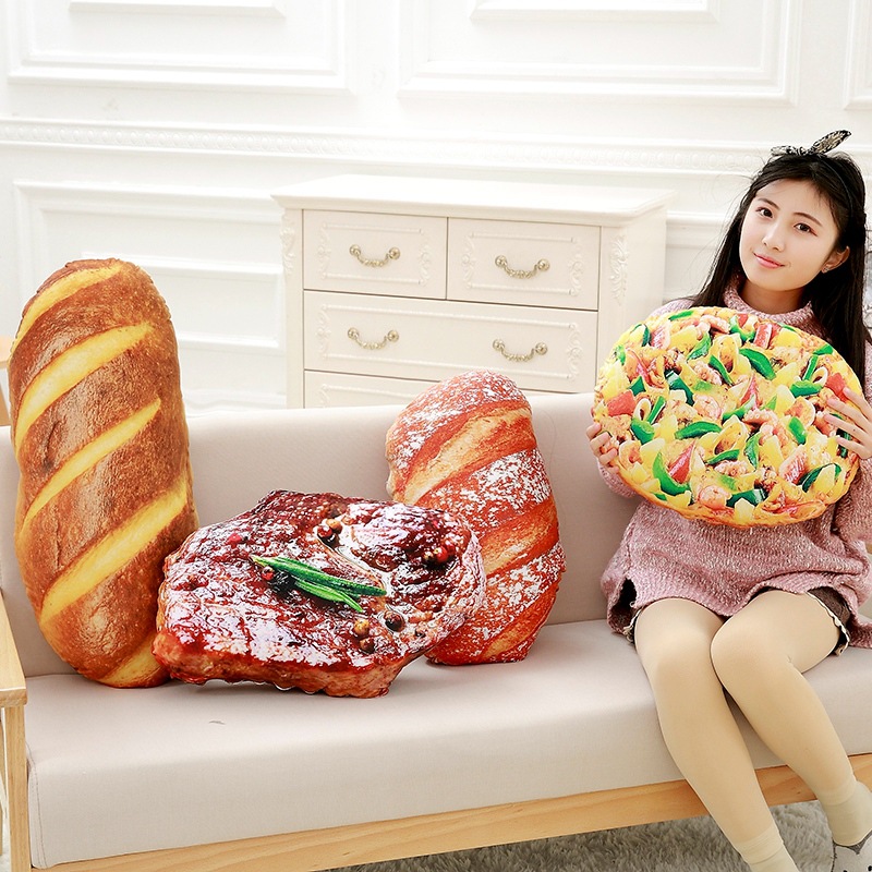 Plush simulation food cream bread pillow cushion cute creative snacks toys funny gift spoof girls