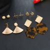 Creative metal earrings, acrylic set, decorations, European style