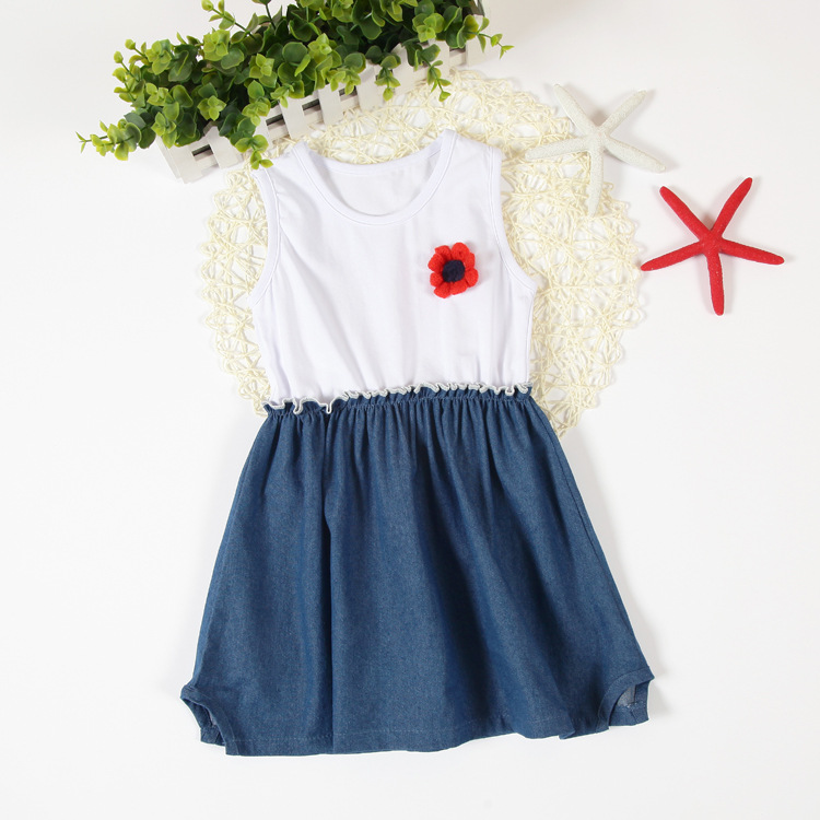 女童连衣裙夏2019新款牛仔童裙韩版可爱儿童背心裙传淘宝一件代发|ru