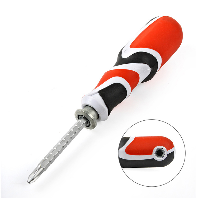 Tres colores maquillaje facial destornillador plástico Cruz-palabra Flor del ciruelo herramienta de reparación de grado industrial destornillador