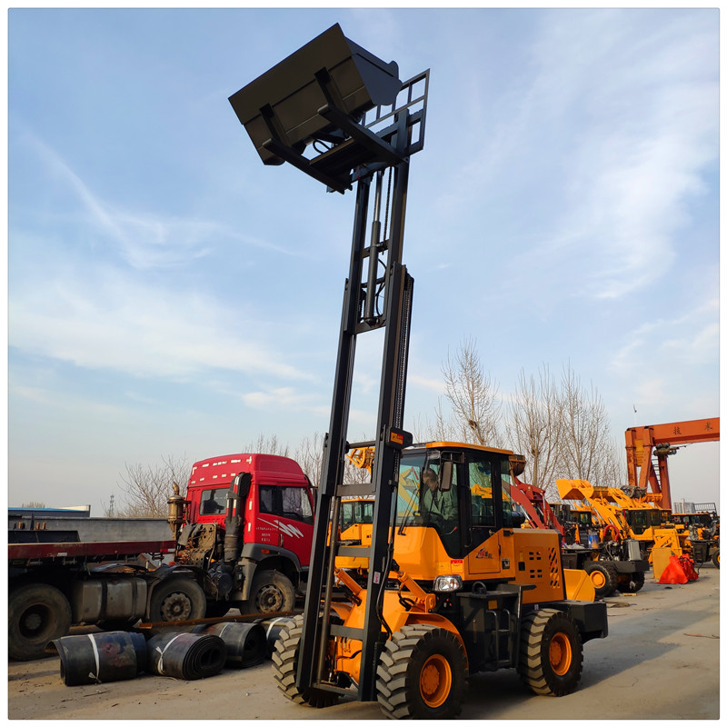 现货销售四轮驱动越野叉 三吨六米荷载铲车改装山地叉子车