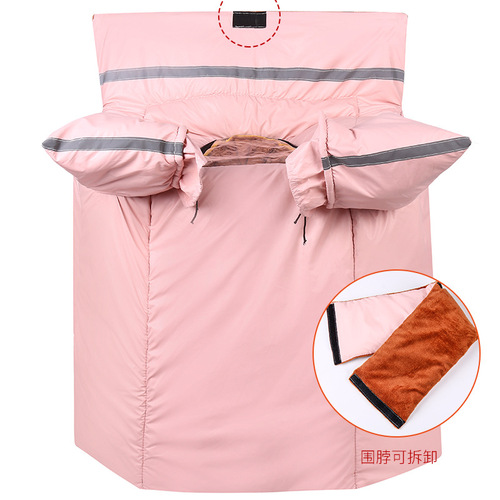 Factory direct sales parent-child windshield quilt, waterproof, warm and thickened, winter electric vehicle windbreaker, double new windshield