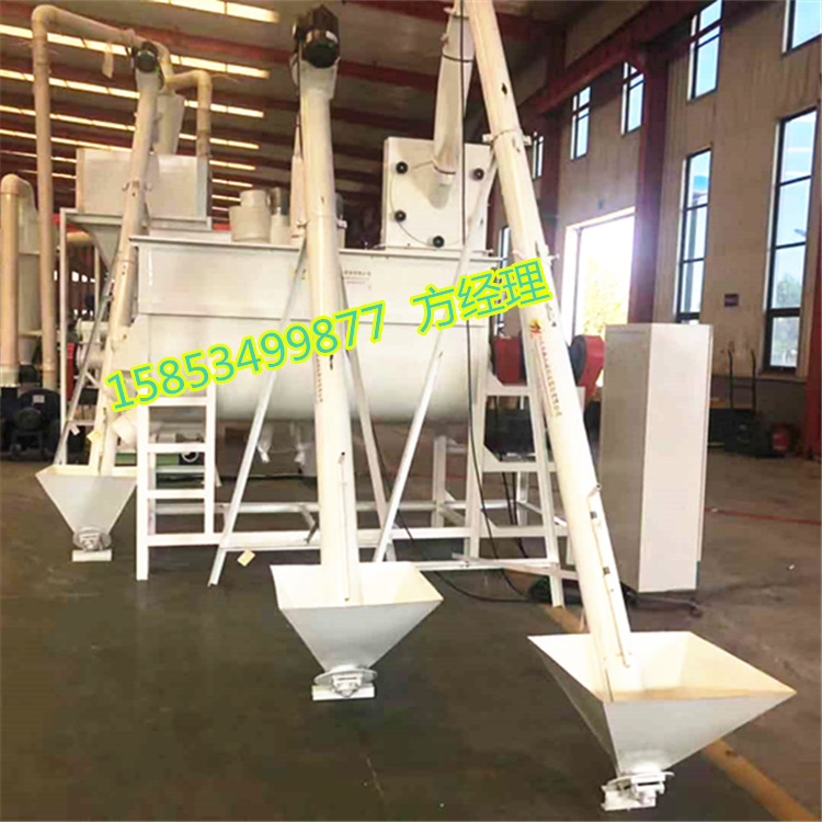 1吨的螺旋式卧式搅拌混合机多少钱，可以添加喷雾和油脂的搅拌机