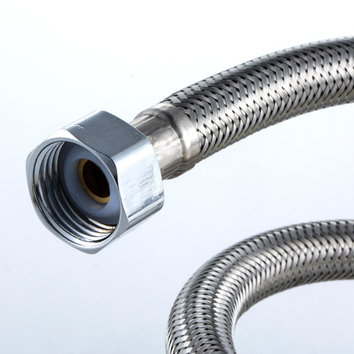 304 stainless steel hose 4-point hot and cold water inlet and outlet high-pressure hose toilet faucet double-head water inlet connection hose