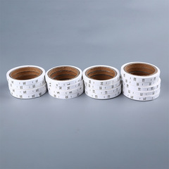 Water-wash size label, clothing size tag, garment size sticker, underwear size mark, brand label